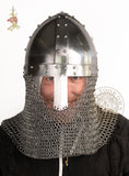 Spangenhelm With Full Butted Aventail made from 14 Gauge steel