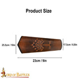 Tree of Gondor Leather Bracers made from Brown leather