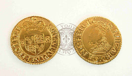 Tudor half crown coin minted by Elizabeth 1st reproduction