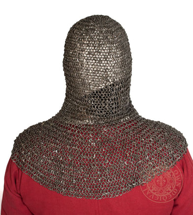 Viking armour chain mail coif 8mm 18g riveted rings 