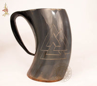 Valknut Trefoil Knot Viking Tankard Horn