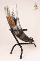 Valknut Viking Drinking Horn