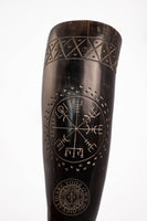 Vegvísir Runic Viking Drinking Horn
