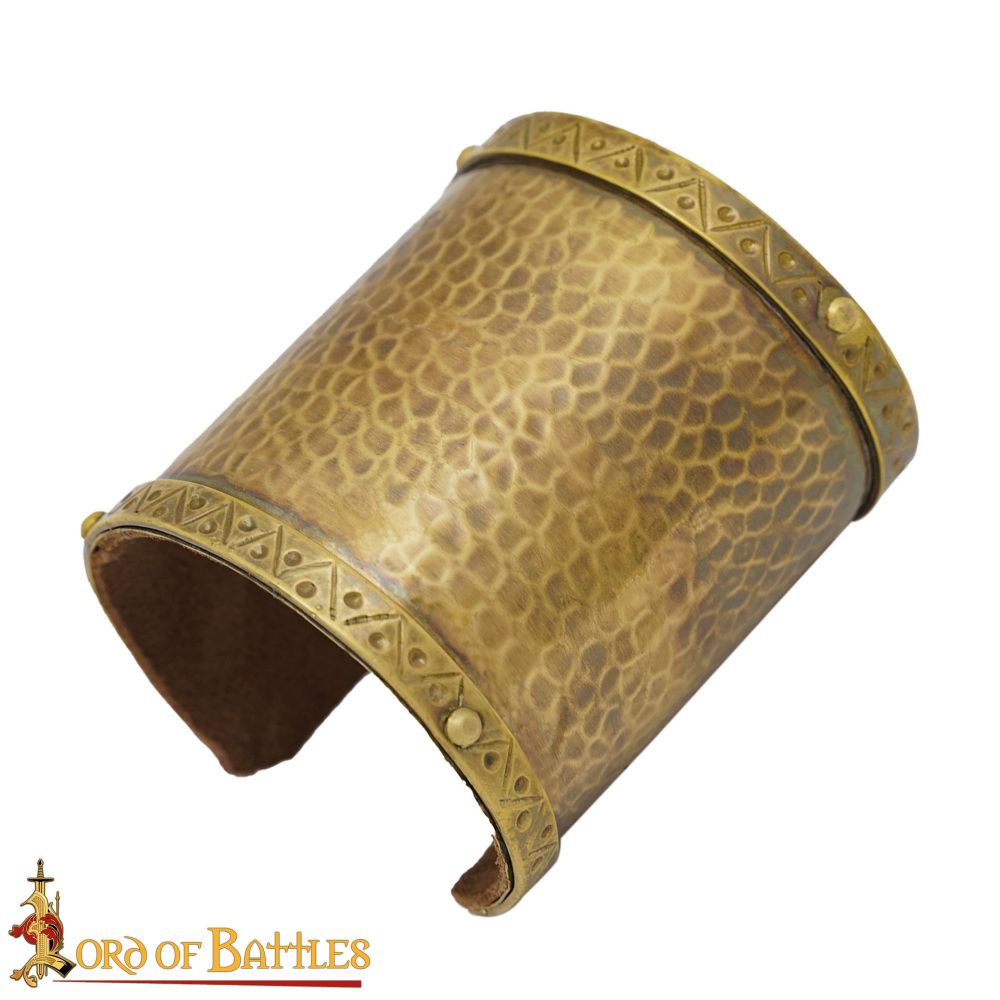 Viking Fantasy Brass Wrist Cuff