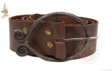 Viking Dark Ages Wide belt in Brown leather