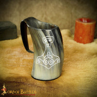 Viking Hammer of Thor Ale Horn Tankard