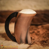 Viking Horn beer Tankard with Handle