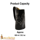 Viking Runic Ale Horn Tankard