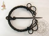 Viking Fibula dress clasp cloak spiral forged