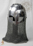 Viking Spectacle Helm with Attached chain mail