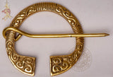 Viking brass cape clasp for historical clothing