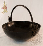 Viking cooking pot blacksmith forged Iron