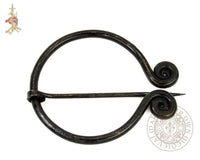 Viking forged iron cape clasp or fibula for clothing and costume