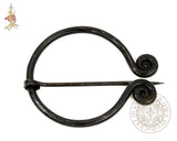 Viking forged iron cape clasp or fibula for clothing and costume