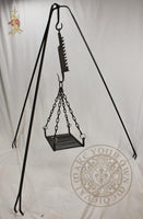 Viking forged three leg tripod stand for reenactment cooking and camp
