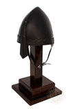 Viking helmet for kids made from black leather