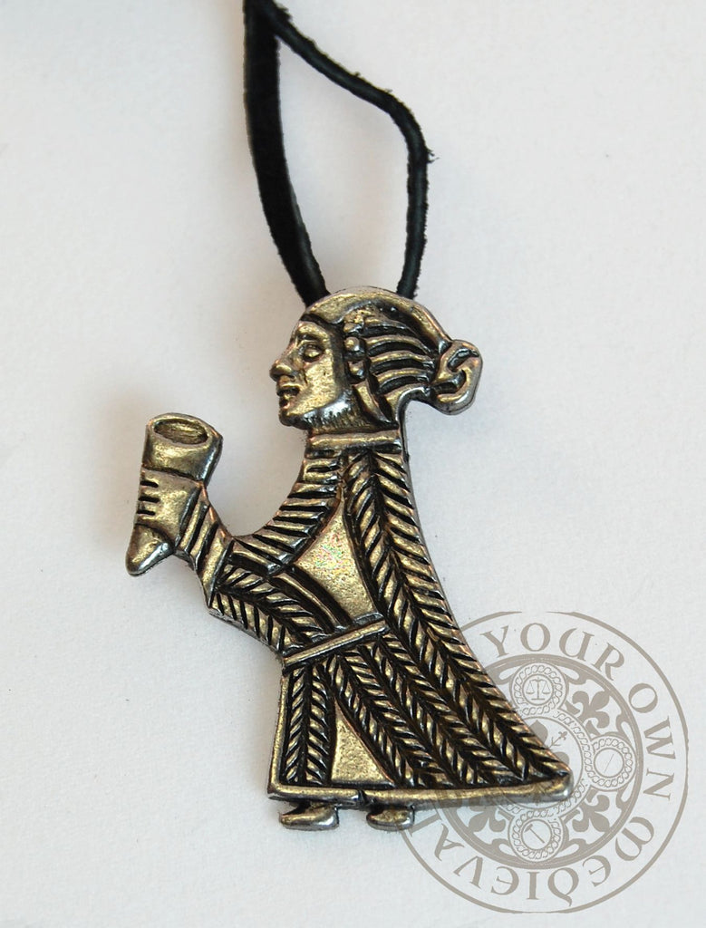Valkyrie With Horn Viking Pendant type 2