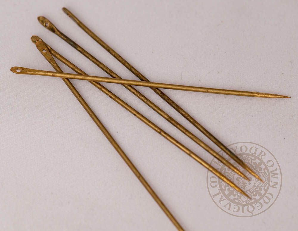 Medieval Brass Sewing Needle - Set of Five