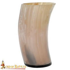 Viking ale horn cup made from real cow horn