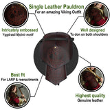 Viking armour made from brown leather