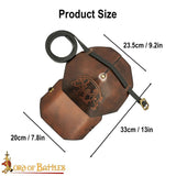 Viking armour with boar design made from brown leather