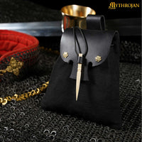 Viking bag with bone toggle closure