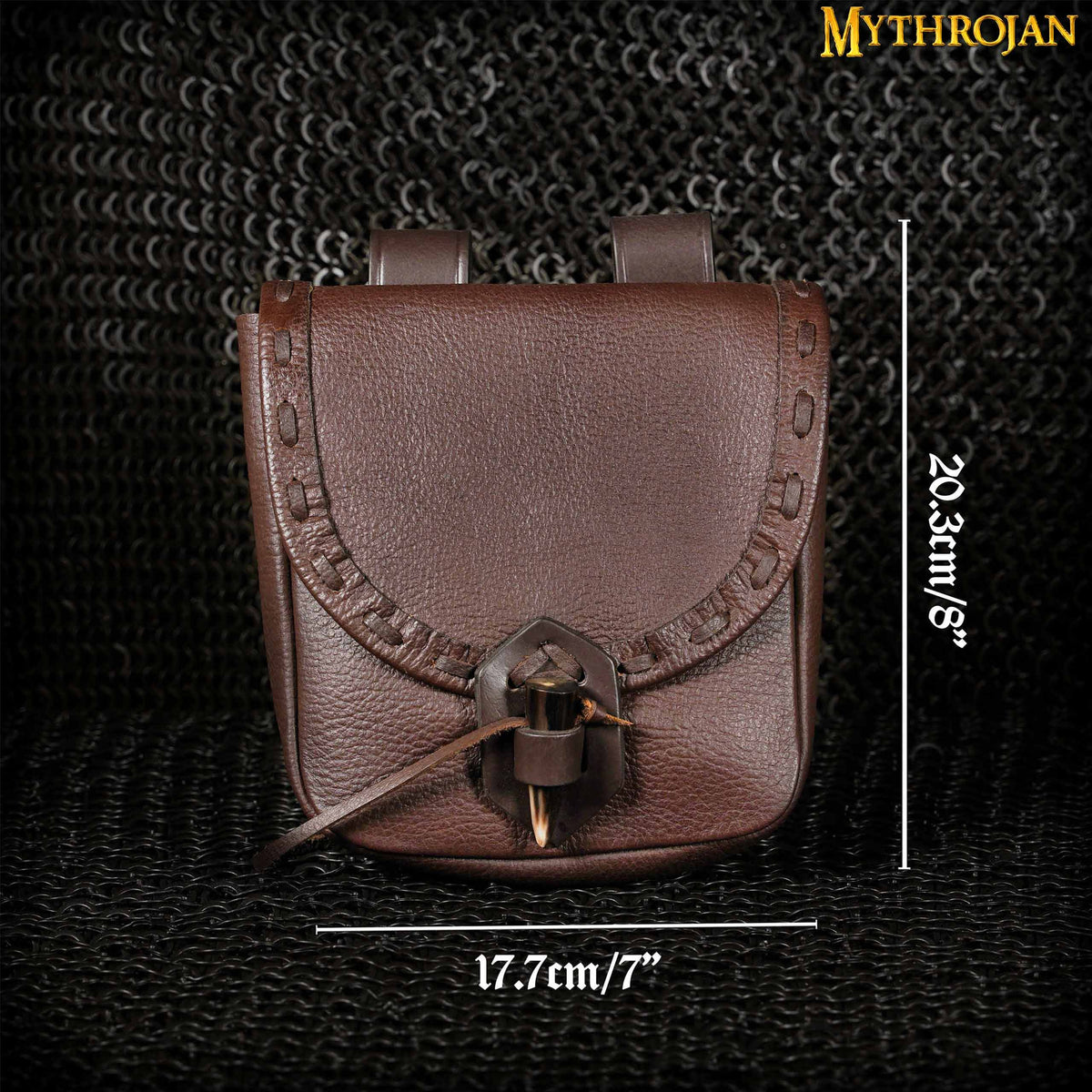 Viking Bag with Horn Toggle - Brown| Make Your Own Medieval