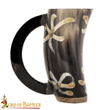 Viking beer or ale cup made from  cow horn