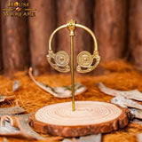 Viking brass cape clasp