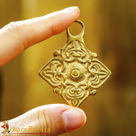 Viking clasp made from brass reproduction jewellery
