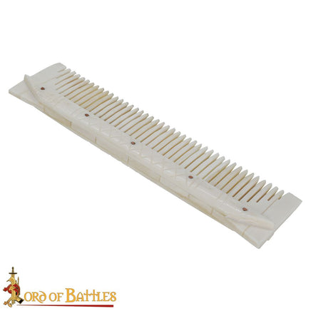 Viking comb made from bone with decorative carving