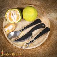 Viking cutlery set including a fork, knife and spoon