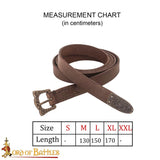 Viking historical reproduction belt made from brown leather
