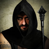 Viking leather clothing hood