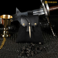 Viking pouch with bone toggle closure