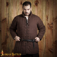 Viking reeanctment leather belt made from black leather
