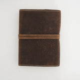 Vintage style leather diary with tree design