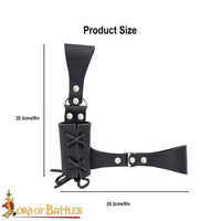 adjustable sword frog made from black leather