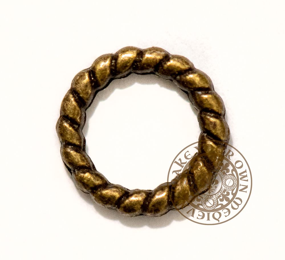 Twist Lacing Ring Antique -Set of 20