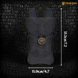 blue medieval coin pouch