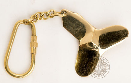 boats propeller keychain made from brass dads gifts