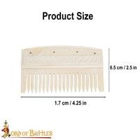 bone reproduction viking hair comb for reenactment
