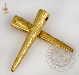 brass aglet for medieval clothing and reenactment accessories