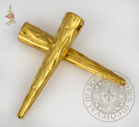brass aglet for renaissance clothing and reenactment with decorative pattern