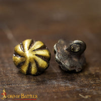 brass renaissance flower button reproduction