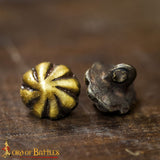 brass renaissance flower button reproduction