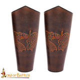 brown dragon leather Bracers