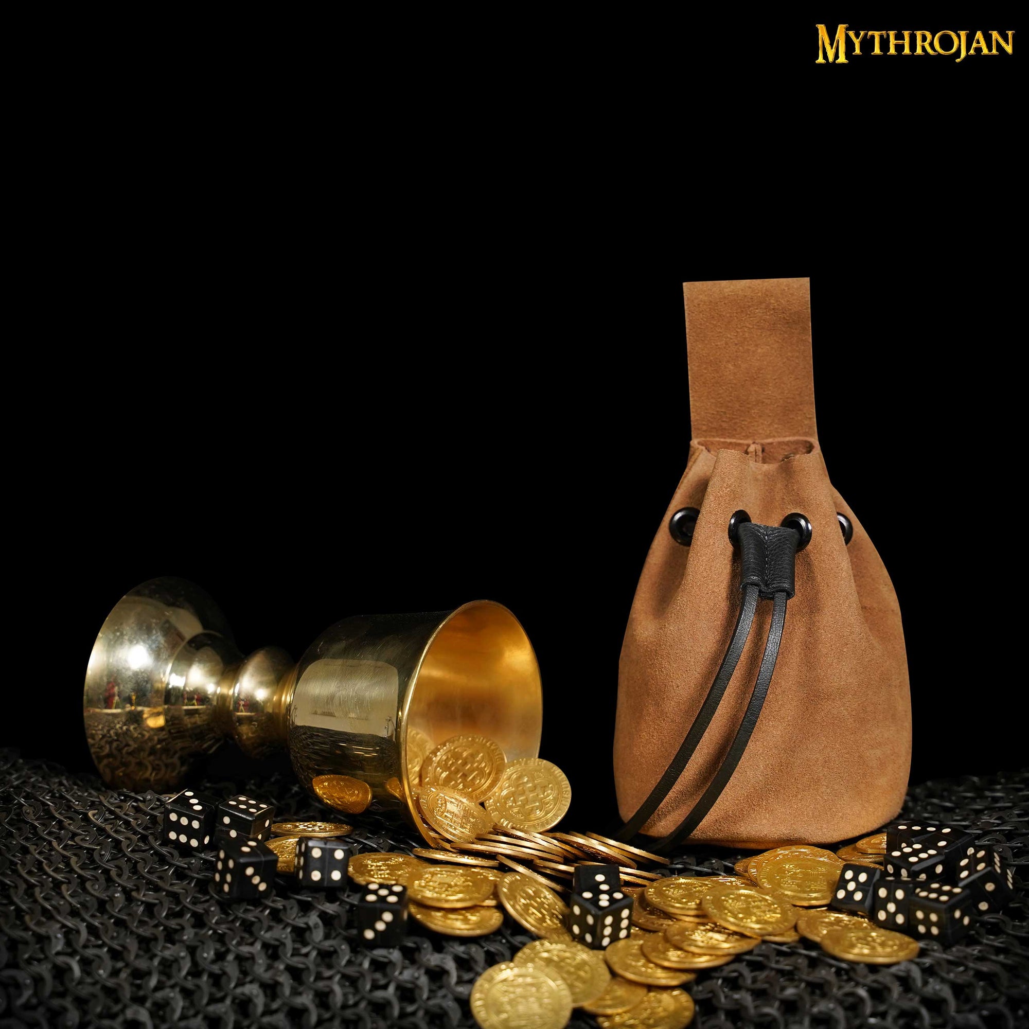 Medieval Drawstring Belt Bag – Brown| Make Your Own Medieval