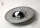buckler shield made from Steel for Medieval and Renaissance 14th century reenactment combat