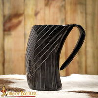 carved tankard made from real cow horn